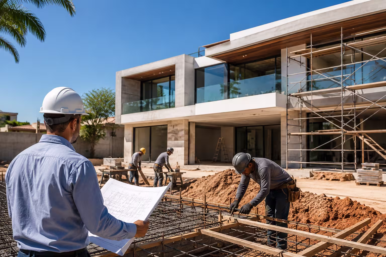 Construcao de casa de alto padrao pela BRA Engenharia