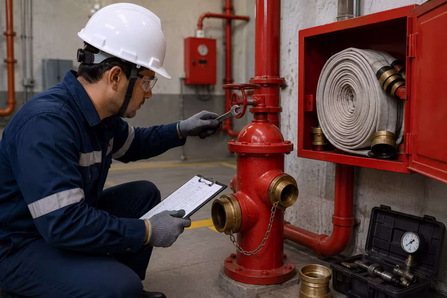 Manutenção de sistema de hidrante pela BRA Engenharia em Goiânia
